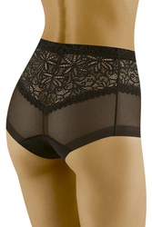 Wol-Bar Dame Slip Spitze Netz Hoher Bund Klassisch Geblümt Unterwäsche WB437,