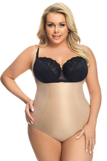 Gorsenia K148 Sanremo Shapewear Body Dame figurbetonend Unterwäsche EU, Beige