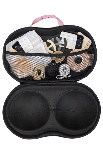 Kontri BH-Aufbewahrungstasche mit Accessoires BH Kofferorganizer Unterwäsche Etui Zubehör E1002 , Hellpink