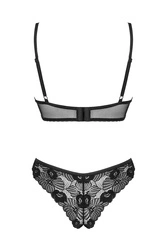 Obsessive Reizwäsche Set 2-teilig BH Slip Sexy Verführerisch Spitze Serena Love, Schwarz