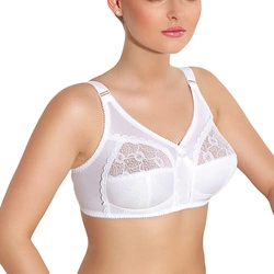 Jarpol Damen Soft BH Spitze bügellos Minimizer Unterwäsche 5777 , Weiß