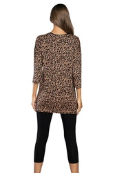 Italian Fashion Dame Schlafanzug Pyjama 2-teiliger Set Leopardenmuster Pantera, 