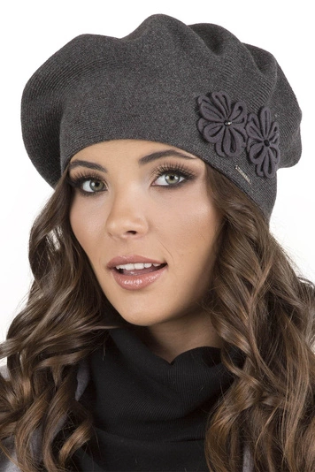 VIVISENCE Damen Baskenmütze Warm Dick Wintermütze Ideal für Kalte Tage 7007, dunkelgrau