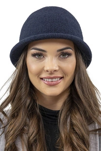 Vivisence Damen Hut Winter Klassisch Warm Garn Alltagslook Geschenkidee 7044, dunkelblau