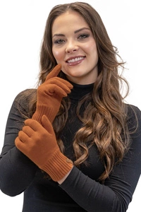 VIVISENCE Damen Winter Handschuhe Weichem und Warme Ideal für Kaltes Wetter 7014, orange