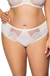 Gorsenia Damenslip Unterhose Spitze Netz Klassich Gemustert K608 Pasadena, Hellbeige