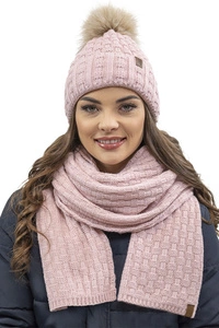 Vivisence Wintermütze mit Bommel Damen Warmes Ideal Für Kalte Wintertage 7015, rosa