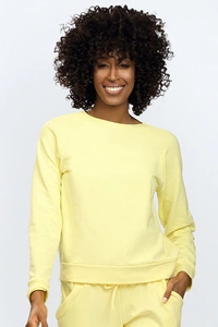 Dkaren Dame Sweatshirt Bequem Schnitt Bekleidung Musterlos Wenezja,