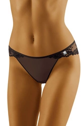 Wolbar Damen Slip Unterhose Spitze Unterwäsche niedriger Bund Diamond 3518, schwarz