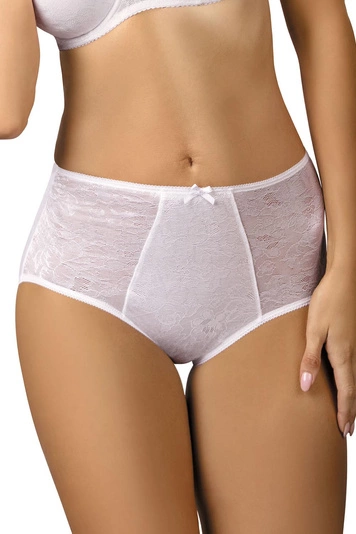 Gorteks Elise/FW Dame Slip Unterhose hoher Bund modelliert optisch, Weiß
