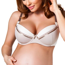 Alles Dame Still BH Schalen glatt Träger Umstandsmode Mama Caffe Latte U,