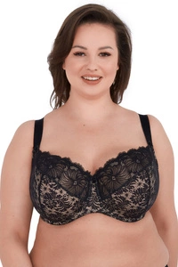 Gaia 534M Chantal Soft BH Damen Unterwäsche Big regulierbar Spitze, schwarz-beige