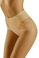 Wolbar Dame Slip Mit Hohem Bund Klassisch Elegant Netz Mesh Gummi Höschen Unterhose WB406, 