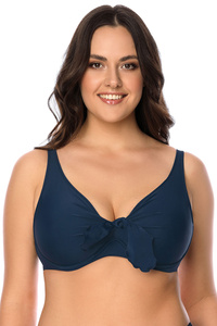 Vivisence Bikini BH Dame Bademode Bikinioberteil musterlos Setteil EU 3202, dunkelblau