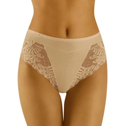 Wolbar Damen Slips Spitze hoher Bund Unterhose WB408, beige