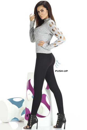 Bas Bleu Octavia Leggings Dame lang Hosen deckend hoher Bund musterlos