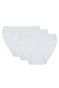 Vivisence Damen Slip Unterhosen Glatt Unterwäsche Ganztägiger Komfort 4002, weiß