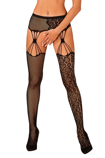 Obsessive Dame Strumpfhose Sexy Verführerisch Reizwäsche Leopardenmuster S821, 