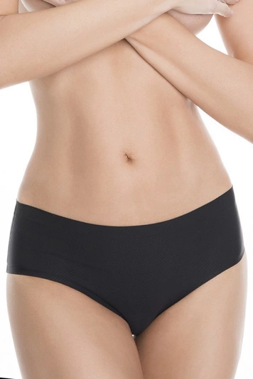 Julimex Damen Slip Unterhose musterlos Unterwäsche Lingerie Air, Schwarz