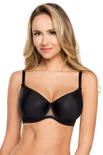 Vivisence Damen Gepolsterter BH mit Bügel Seamless Cups Starker Halt 1046, schwarz