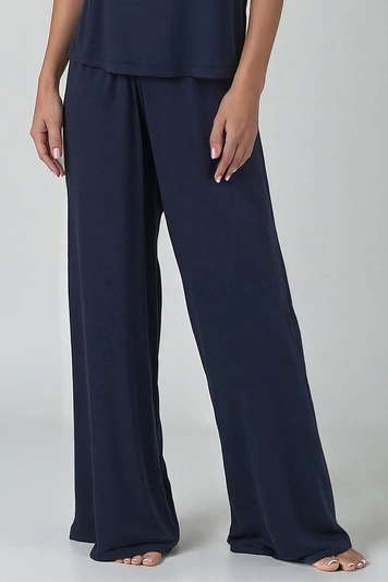 Vivisence Damen Pyjamahose Viskose Gummibund Komfort Für Die Nacht 2102, 