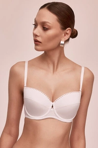 Alles Elena II U Bügel BH Dame Dessous gepolstert musterlos abnehmbar EU, Weiß