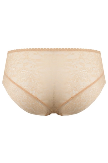 Gaia Damen Slip Unterhose höherer Bund Unterwäsche 594P Sandy, 