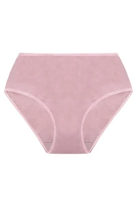 Vivisence Dame Slip Mit Hohem Bund Voll Klassisch Unterhose Baumwolle Alltag 4017, rosa Gummiband:rosa