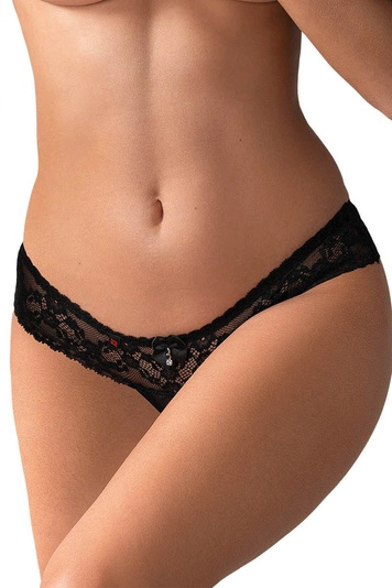 Obsessive 837-THC-1 Dame String tiefer Bund Unterhose , Schwarz