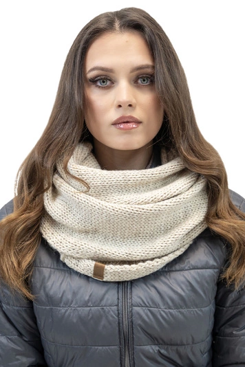 Vivisence Loop Schal Strick Zweimal Gefaltet Ideal Wärm Für Wintertage 7103, hellbeige