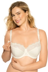 Gaia Damen Still-BH Schwangere Umstandsmode Spitze Bügel regulierbar 523, Ecru
