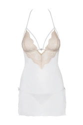 Obsessive Bisquitta chemise Nachthemd Damen String Neckholder Nachtwäsche Soft-Cup Set