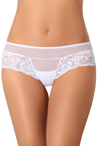 Teyli Damen Slip Brazilian Spitze Unterhose 317, Weiß