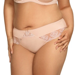 Ava Dame Slip Unterhose Stickerei Netz geblümt  Unterwäsche 1924 Freesia, Beige