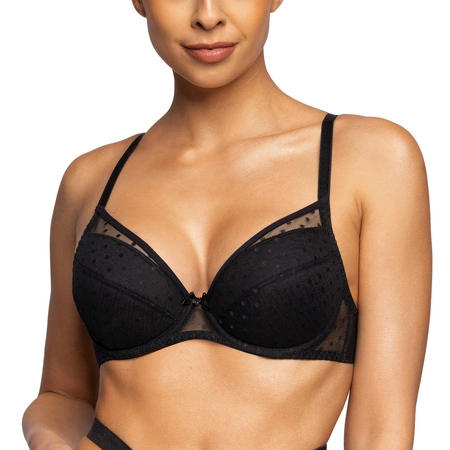 Mat Dame Push-Up BH Bügel Herausnehmbare Einlagen Netz Getupft 3714/11 Dotssy,