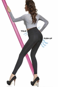 Bas Bleu Damen Leggings lang musterlos hoher Bund EU Livia,