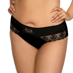 Ava Dame Slip Unterhose Stickerei Netz geblümt  Unterwäsche 1924 Freesia, Schwarz