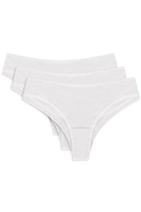 Vivisence Dame Slip Unterhose Klassisch Komfortabel Trendig Alltag Unterwäsche 4018, weiß