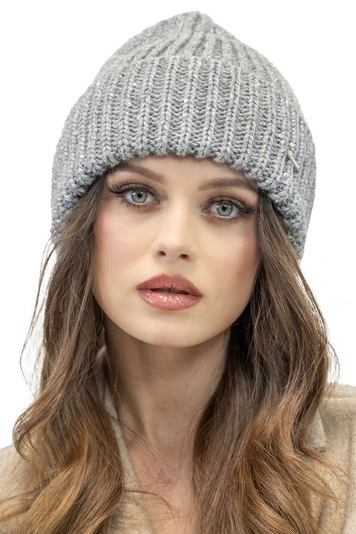 Vivisence Damen Mütze Winter Klassischen Strickmütze Stil Perfekte Passform 7088, hellgrau