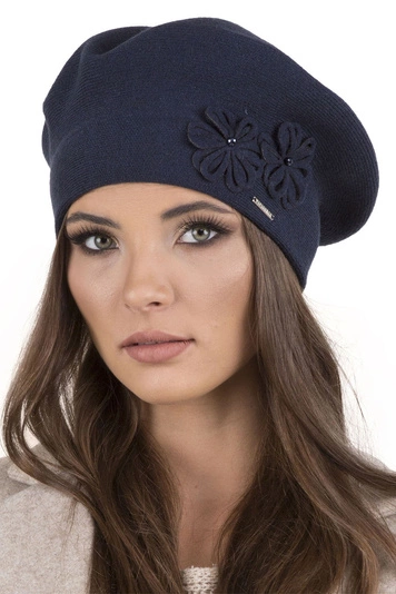 VIVISENCE Damen Baskenmütze Warm Dick Wintermütze Ideal für Kalte Tage 7007, dunkelblau