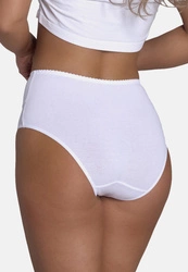 Wolbar Damen Slips Panties Höschen Hohe Taille Slips Hoher Taillenslip Bauchkontrolle Glatte Beschichtete Für den Alltag Unterhosen Maxi-Slip WB129, weiß