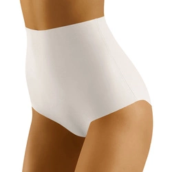 Wolbar Dame Slip Hoher Bund Shapewear Klassisch Nahtlos Unterhose WB441, weiß