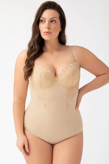 Gorsenia 184 Livia Body Damen Unterwäsche Dessous abnehmbar Bügel, beige