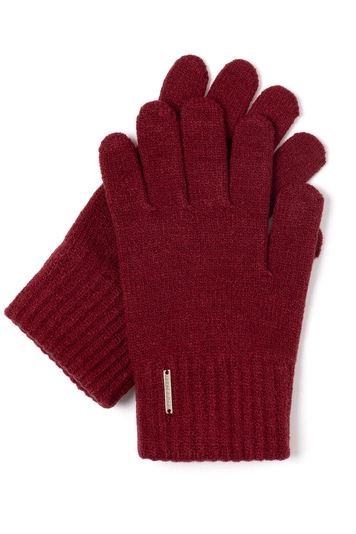 Vivisence Damen Handschuhe Winter Weichem und Warme Ideal für Kaltes Wetter 7202, weinrot