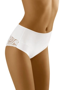 Wol-Bar Dame Slip Hoher Bund Klassisch Spitze Blumenmuster Modellierend Elastisch WB465,