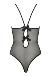 Passion Damen Body Reizwäsche Sexy Spitze Netz Geblümt Schleifen Melania,