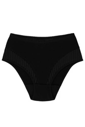Wolbar Damen Slips Panties Höschen Hohe Taille Slips Hoher Taillenslip Bauchkontrolle Glatte Beschichtete Für den Alltag Unterhosen Maxi-Slip WB129, schwarz