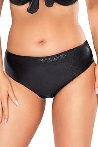 Vivisence Damen Bikini-Unterteil Hoher Bund Ideal für den Strand 3005, schwarz glänzend
