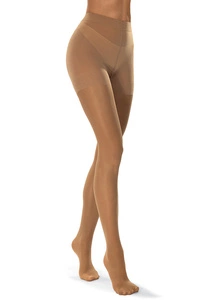 Vivisence Damen Strumpfhose 40 DEN Mit Hohem Bund Und Korrigierender Shorts Unsichtbare Zehenverstärkung Formt Ideal Für Elegante Outfits, beige
