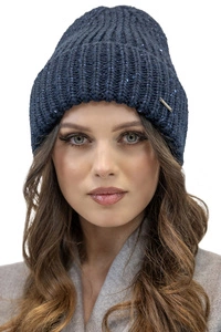 Vivisence Damen Mütze Winter Klassischen Strickmütze Stil Perfekte Passform 7088, dunkelblau